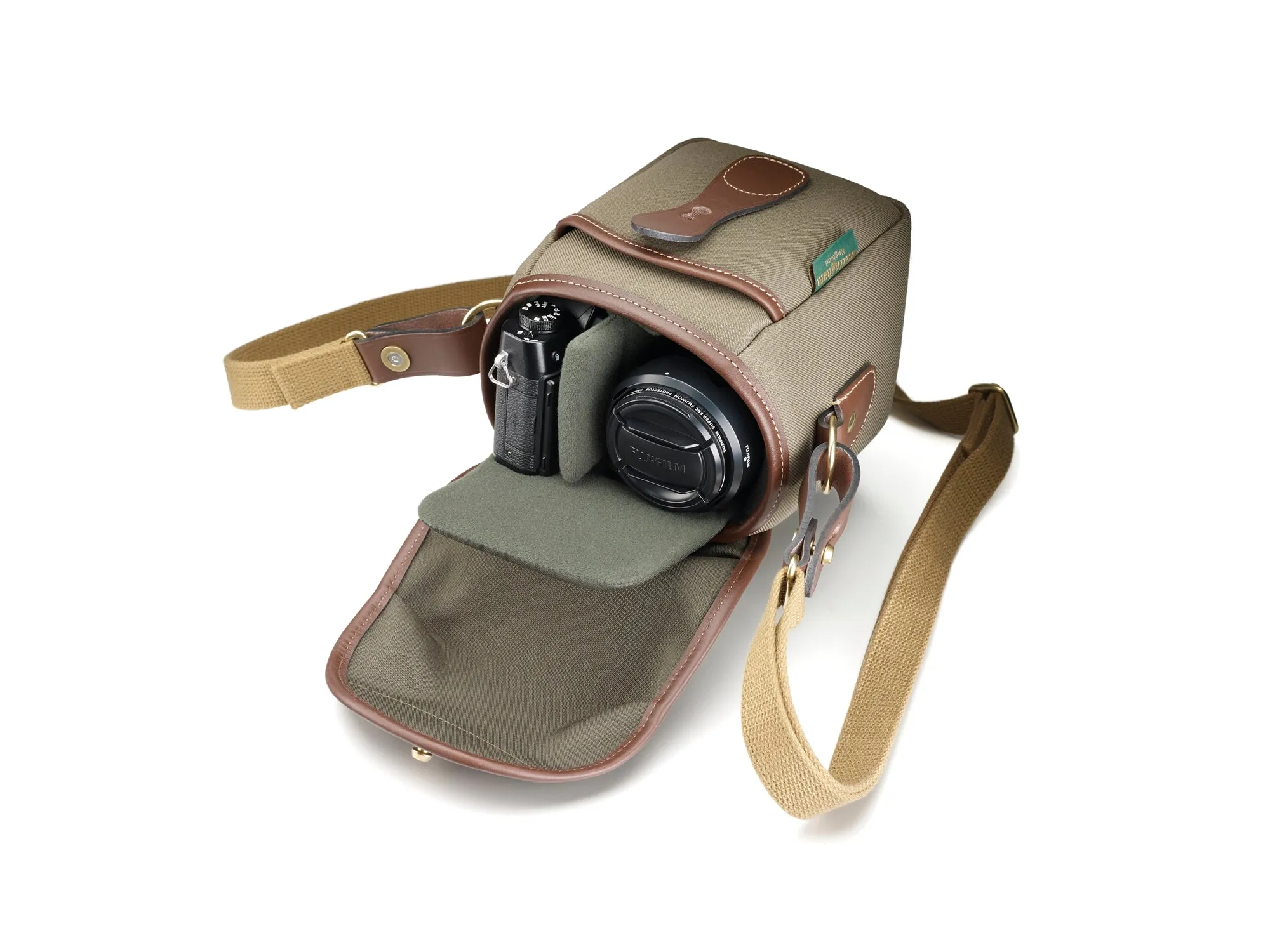 72 Camera Bag - Sage FibreNyte / Chocolate Leather