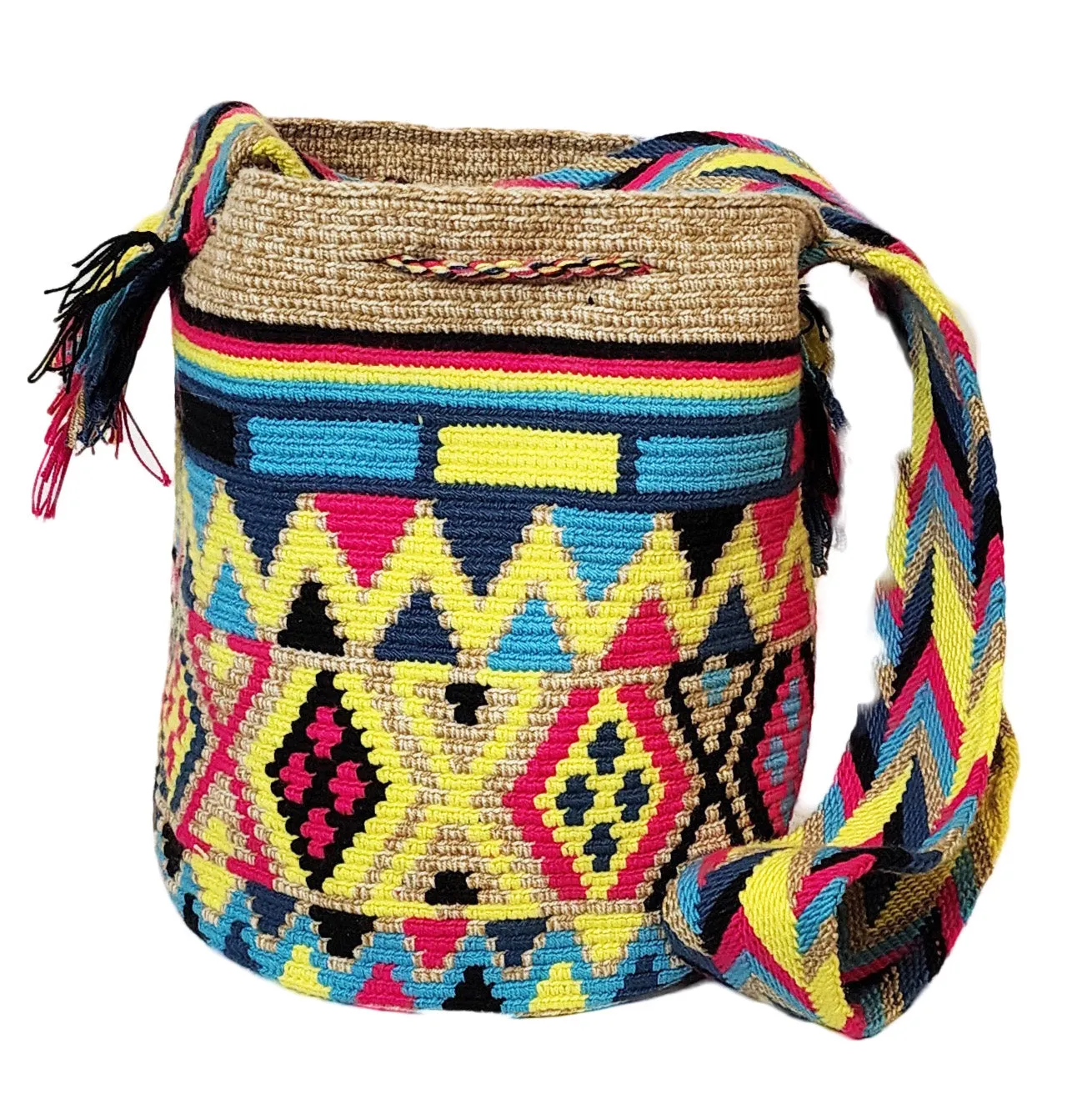 Abby Large Handmade Crochet Wayuu Mochila Bag