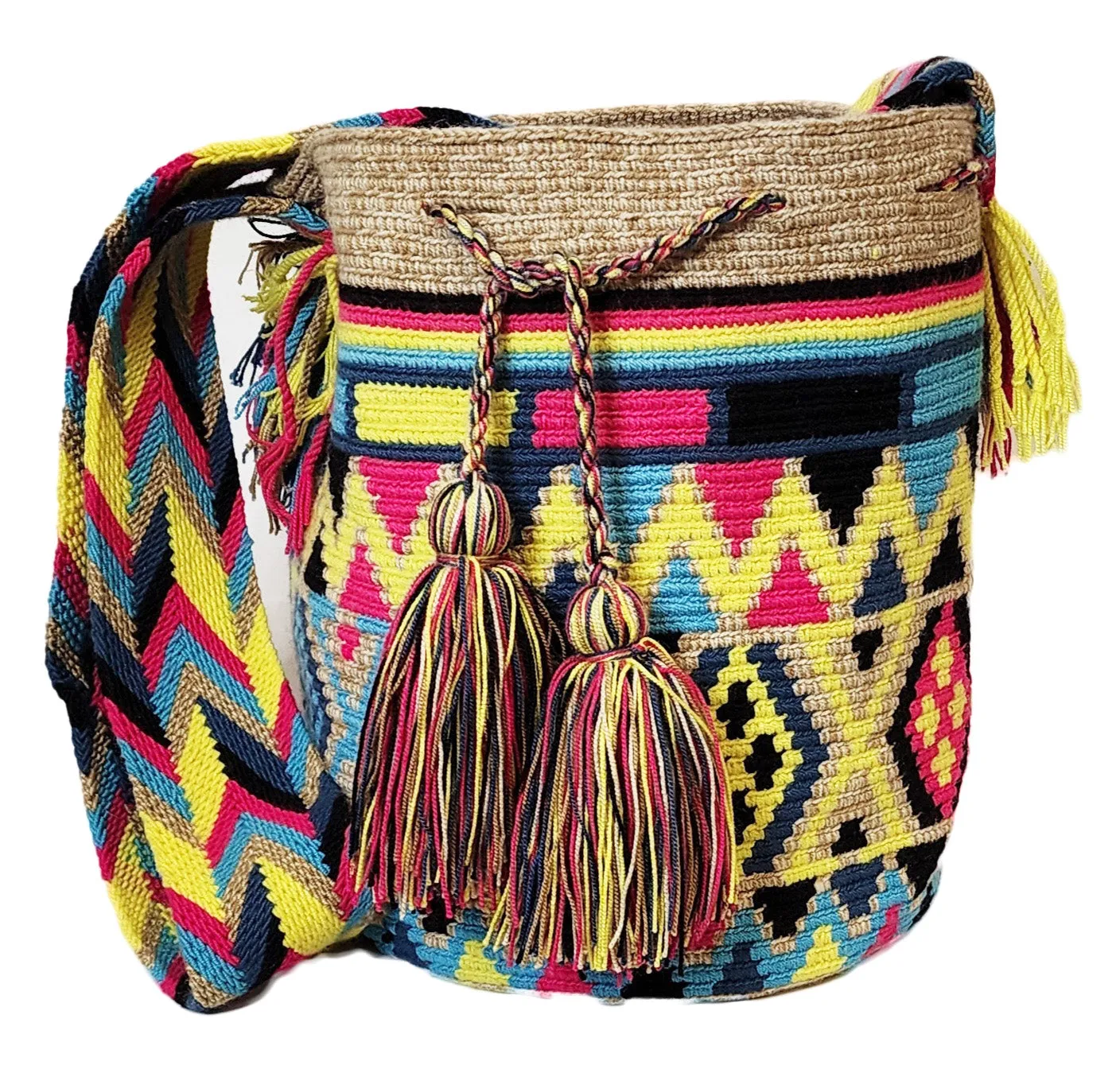 Abby Large Handmade Crochet Wayuu Mochila Bag