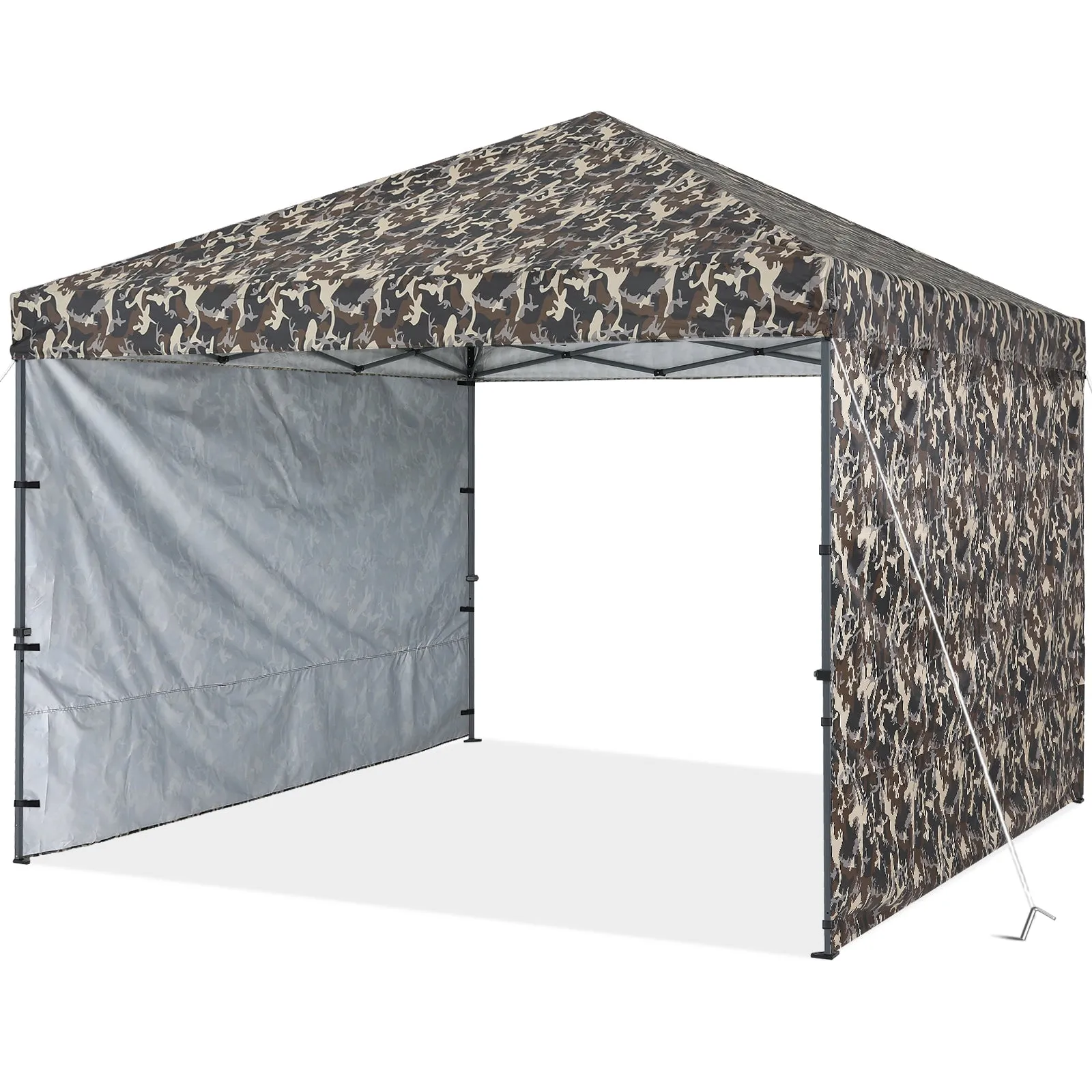 ABCCANOPY Outdoor Easy Pop up 10x10 Canopy Tent With Graphic Print and 2 Sun Walls