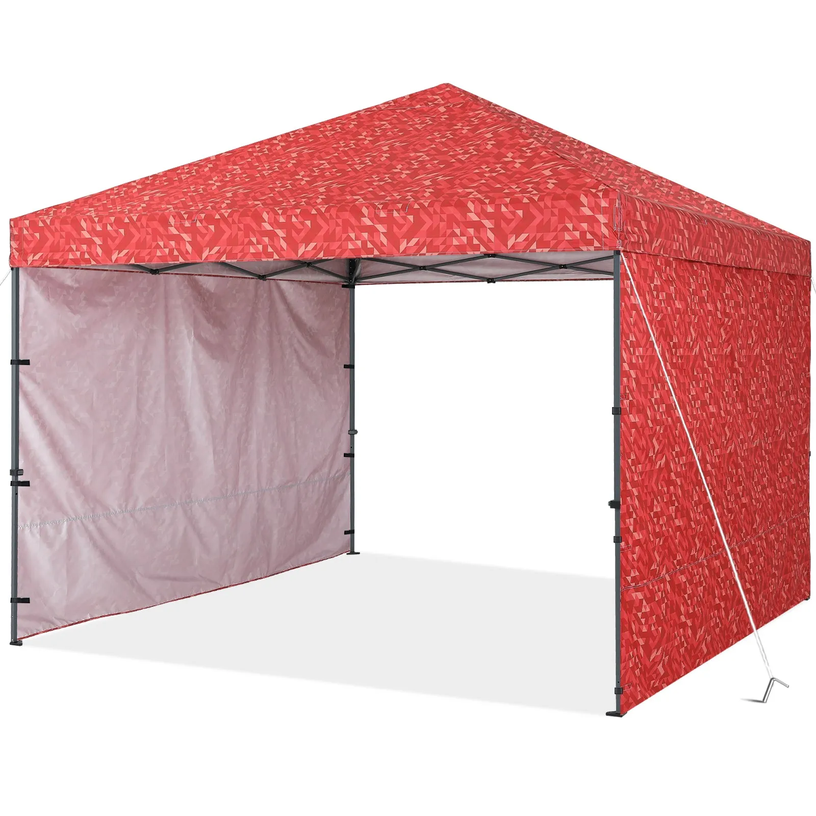 ABCCANOPY Outdoor Easy Pop up 10x10 Canopy Tent With Graphic Print and 2 Sun Walls