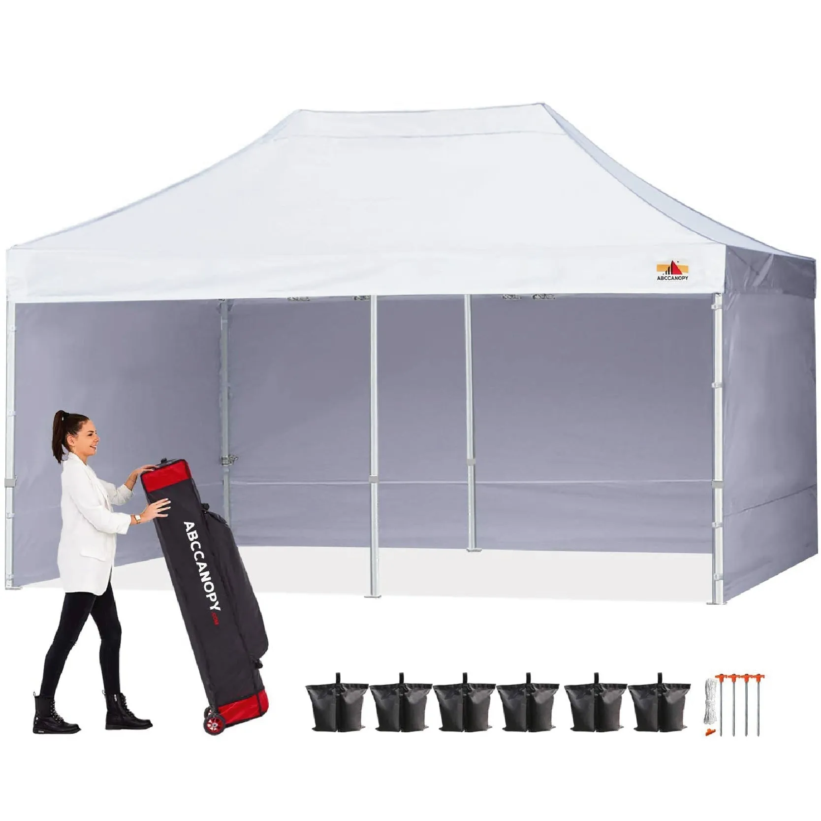 ABCCANOPY S1 Commercial Pop Up 8x8/8x12/8x16 Canopy Tent with Sidewalls