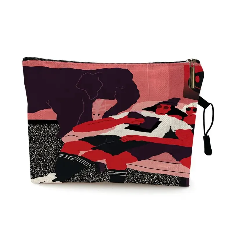 Abstract Print Makeup Storage Bag