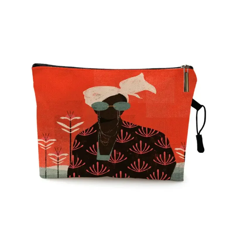 Abstract Print Makeup Storage Bag