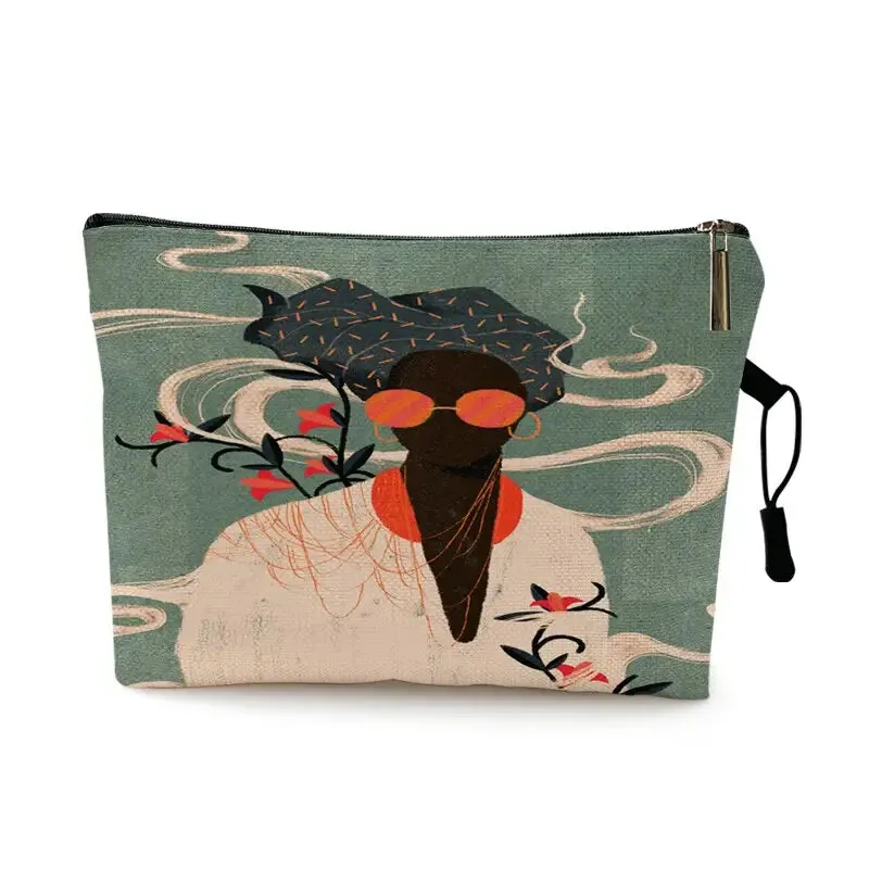 Abstract Print Makeup Storage Bag