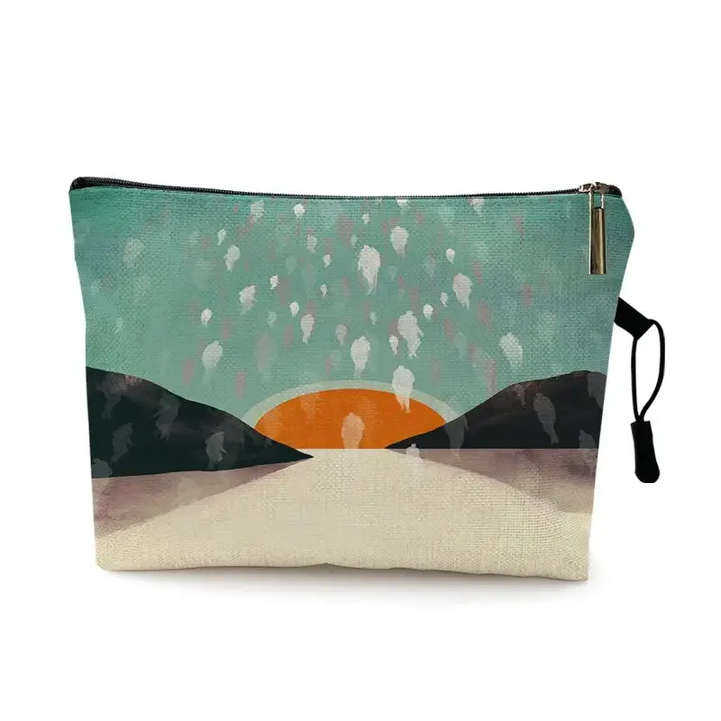 Abstract Print Makeup Storage Bag