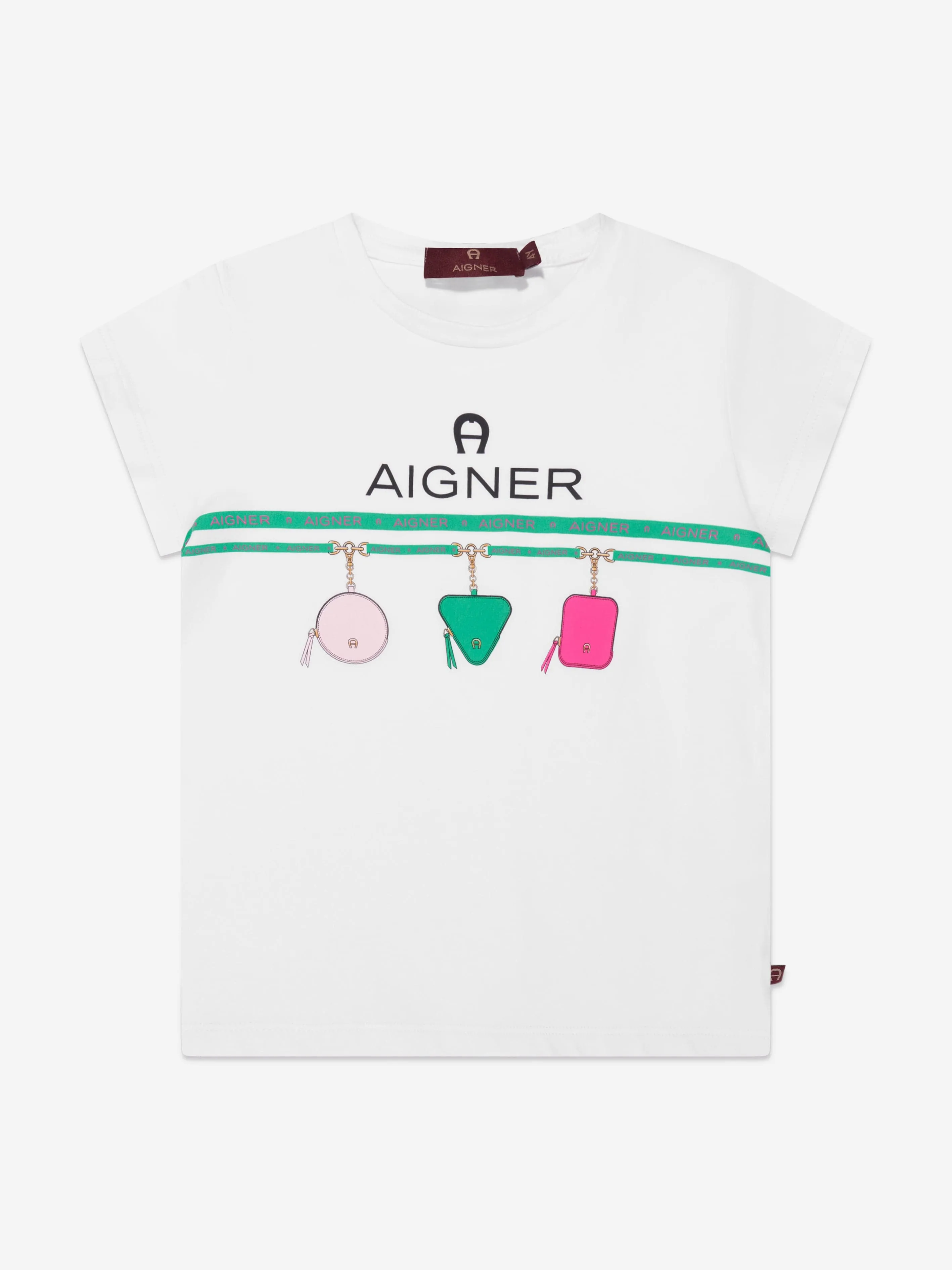 Aigner Girls Logo T-Shirt in White