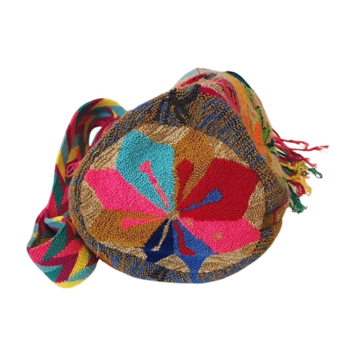 Alanna Large Handmade Punch-needle Wayuu Mochila Bag