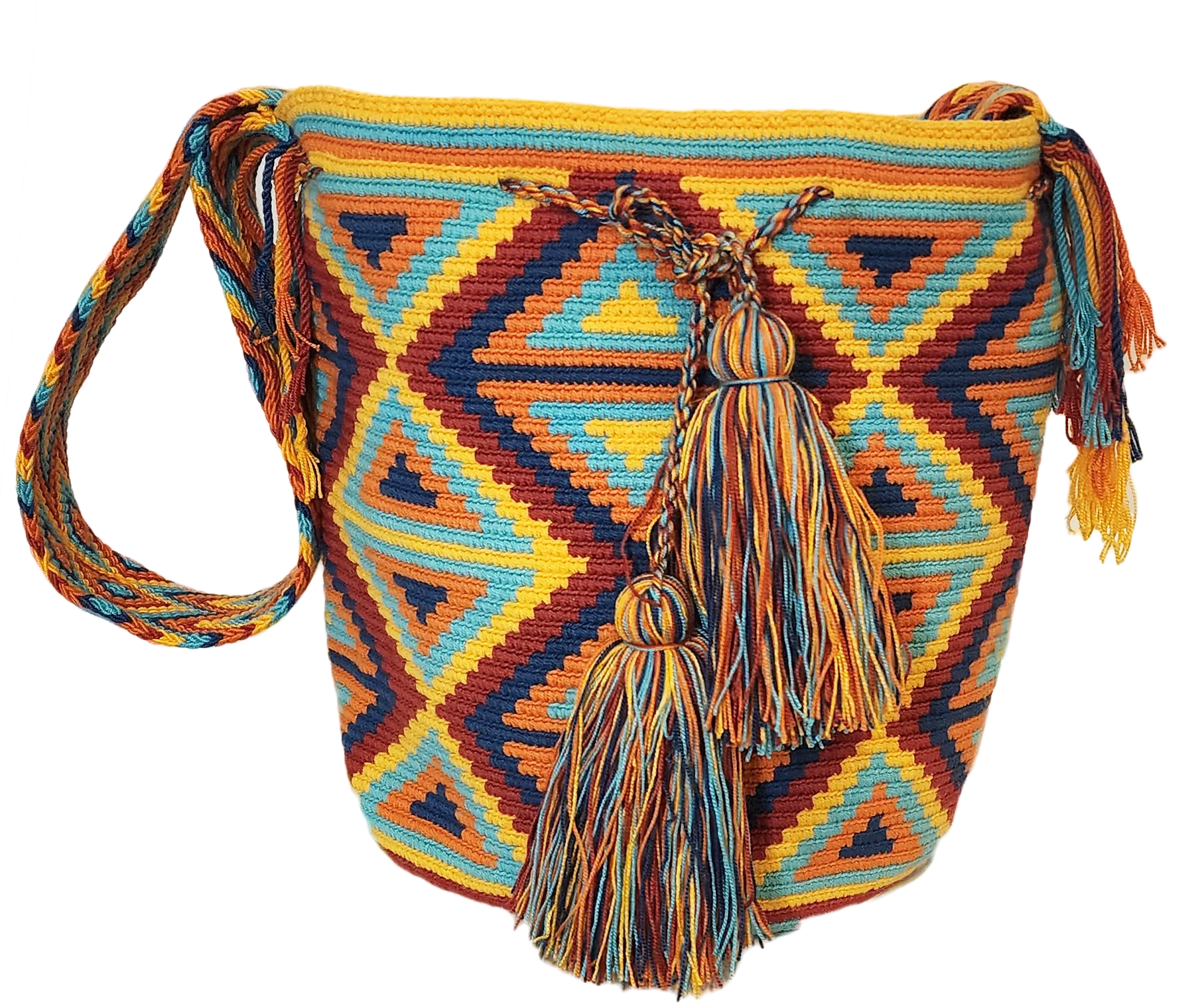 Alessandra Large Handmade Crochet Wayuu Mochila Bag