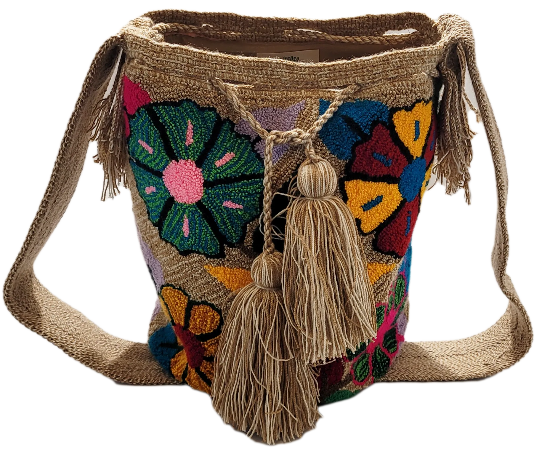 Alice Large Handmade Punch-needle Wayuu Mochila Bag