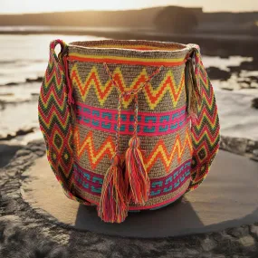 Anna Large Handmade Crochet Wayuu Mochila Bag