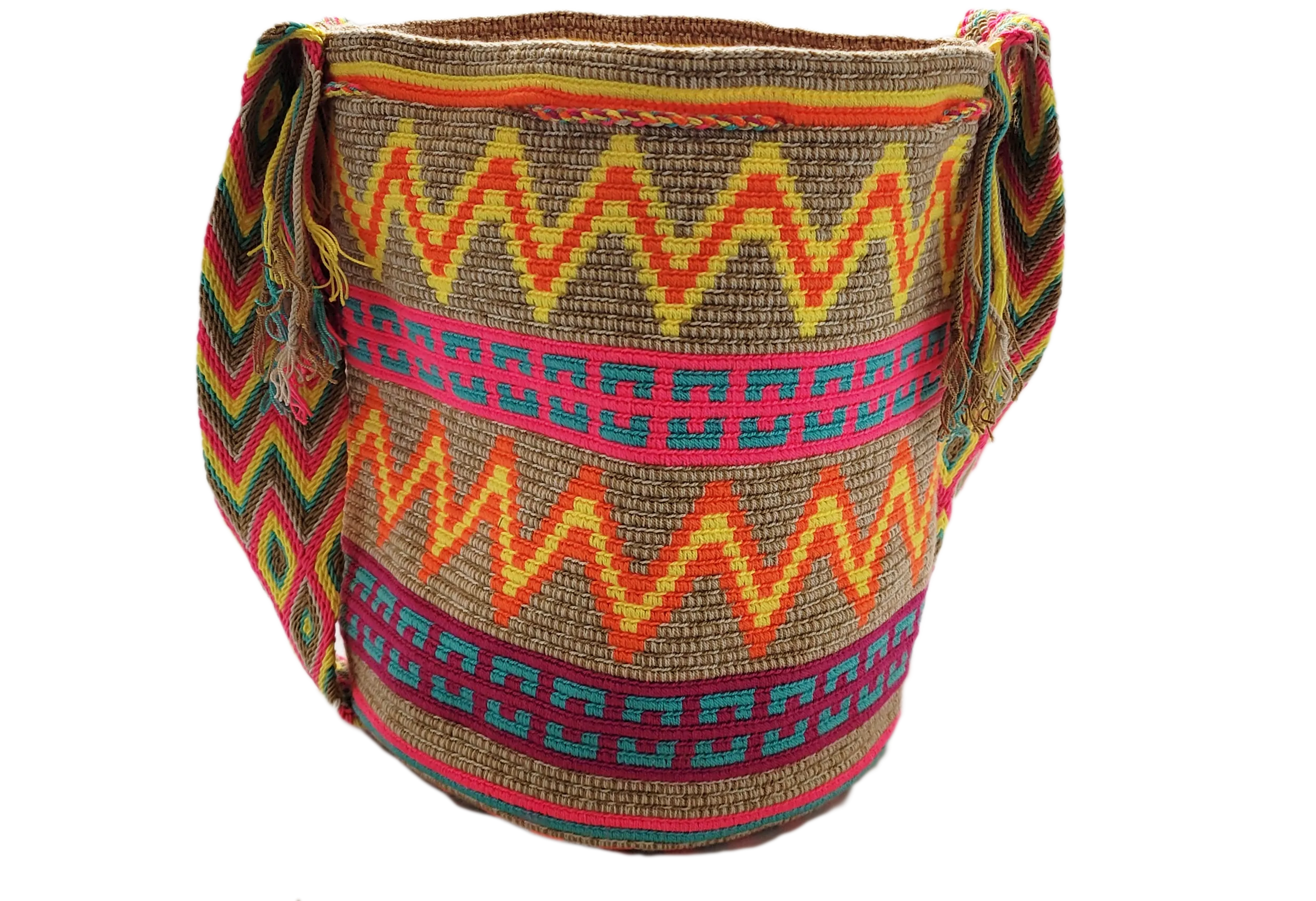 Anna Large Handmade Crochet Wayuu Mochila Bag