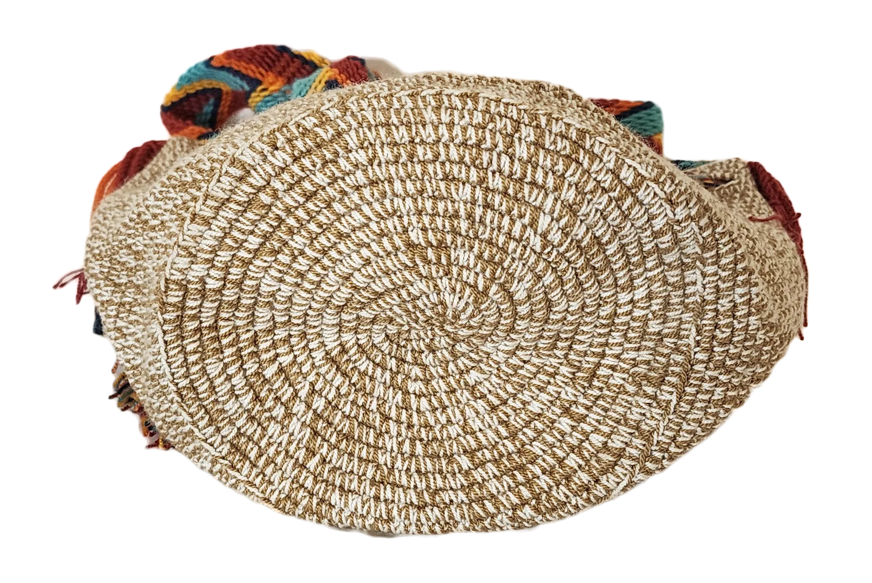 Ava Medium Handmade Crochet Wayuu Bag with Lid