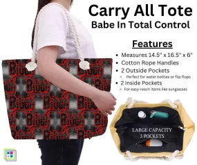 Babe in Total Control Carry All Tote w/ Zipper