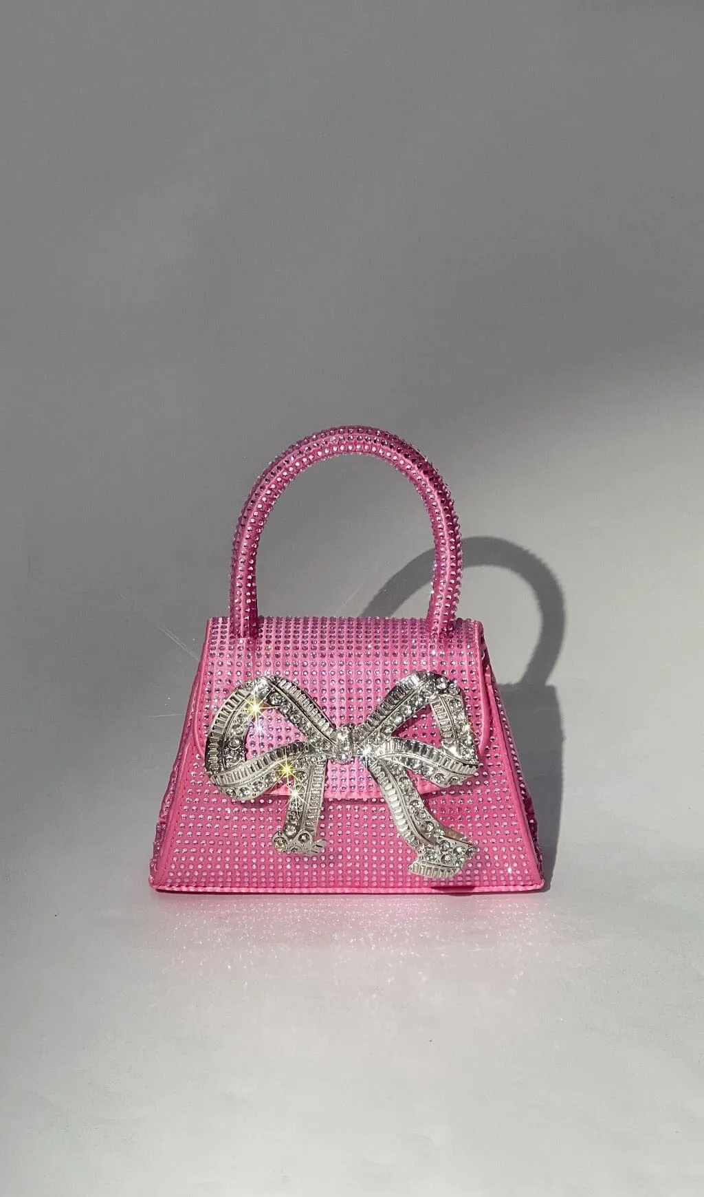 BOW EMBELLISHED MINI TOTE BAG