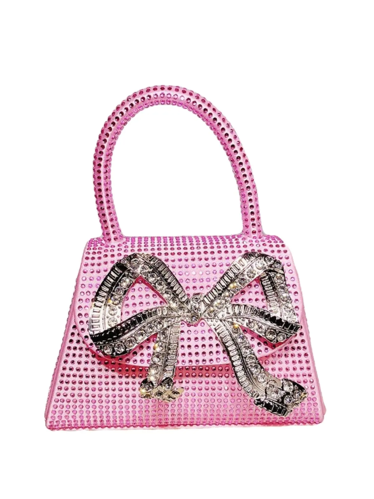 BOW EMBELLISHED MINI TOTE BAG