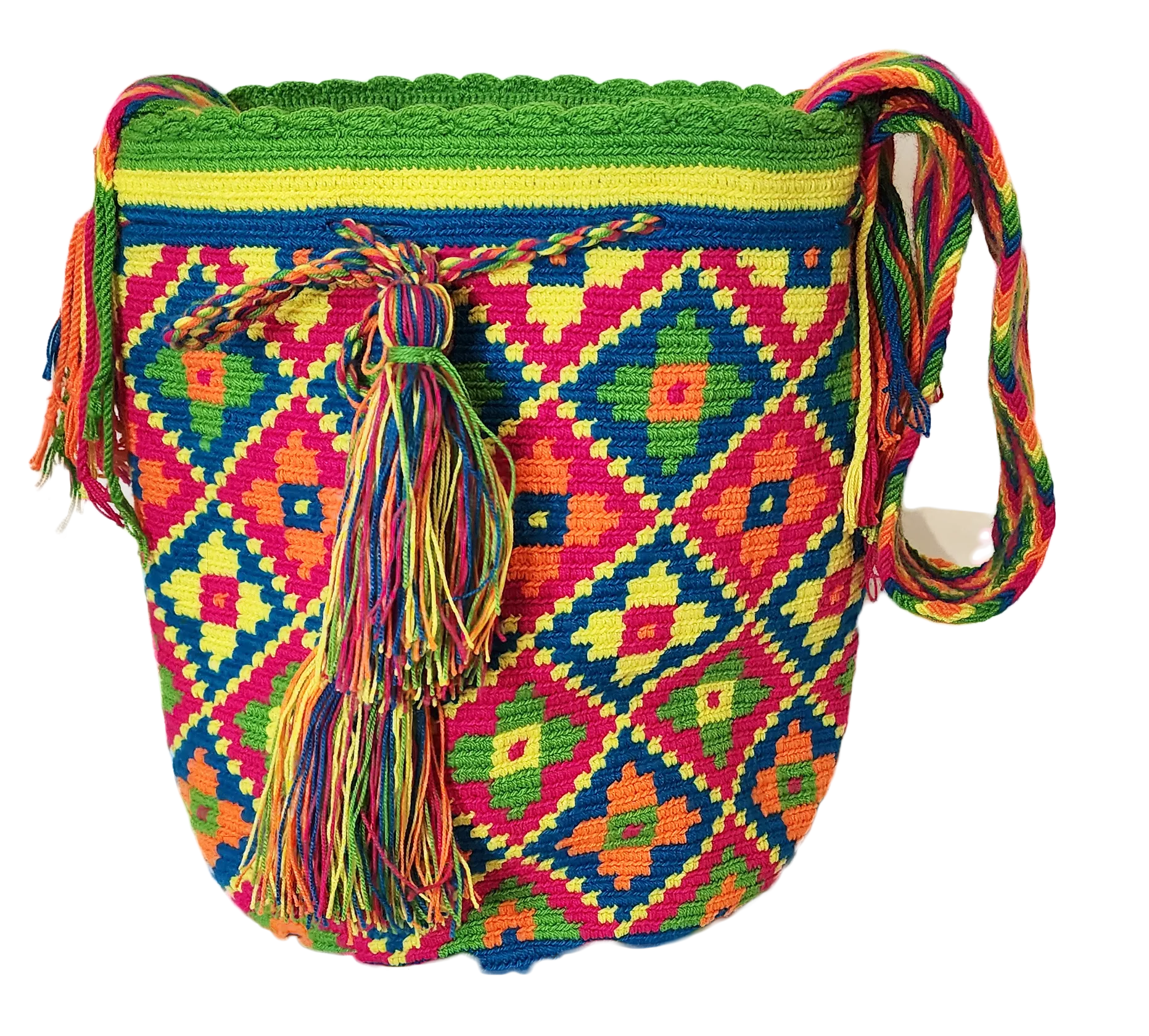 Briana Large Handmade Crochet Wayuu Mochila Bag