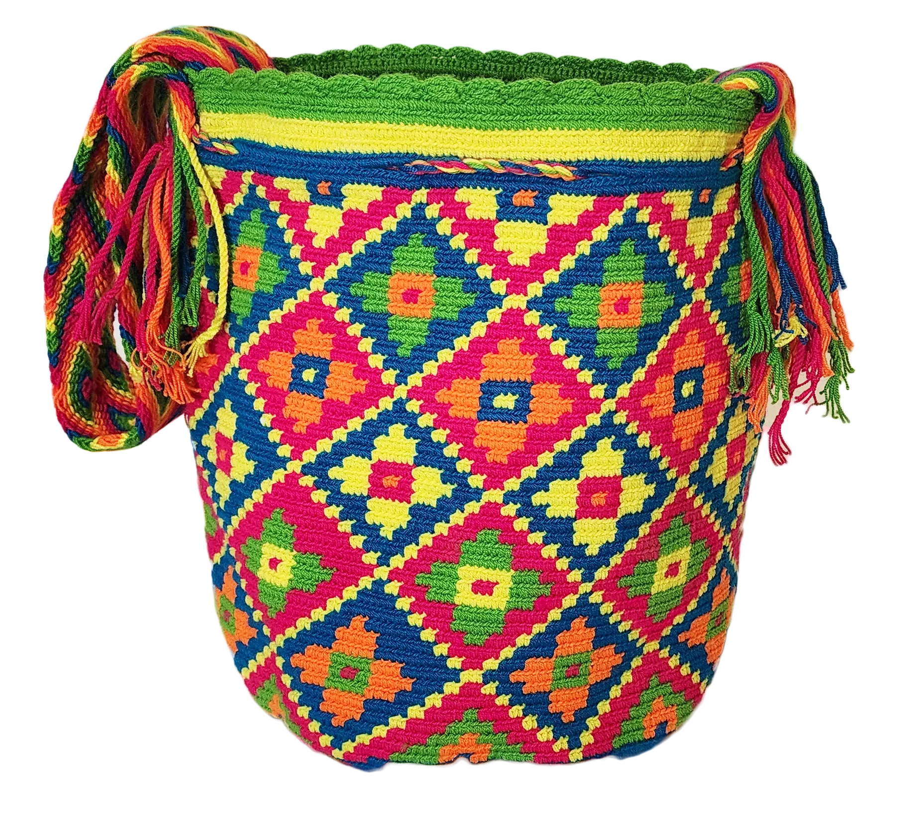 Briana Large Handmade Crochet Wayuu Mochila Bag