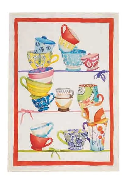 Bric Brac Rosso Linen Tea Towel