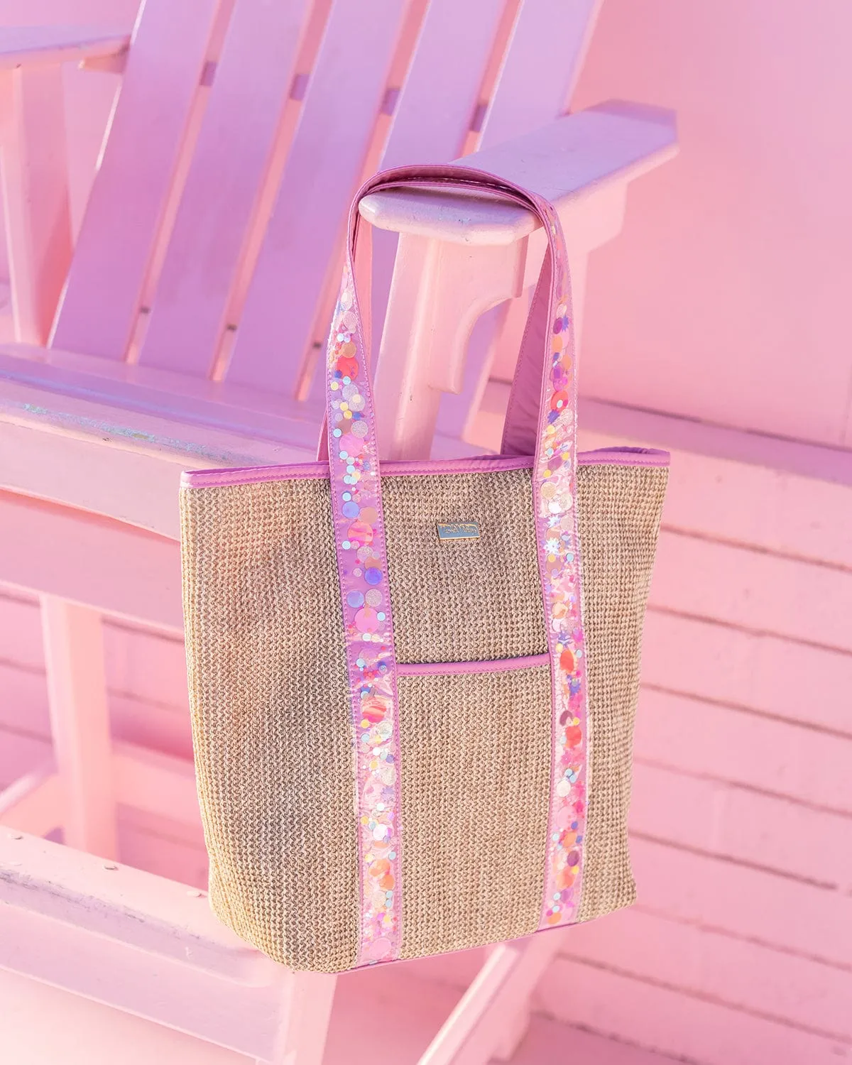 Bring On The Fun Woven Confetti Tote Bag