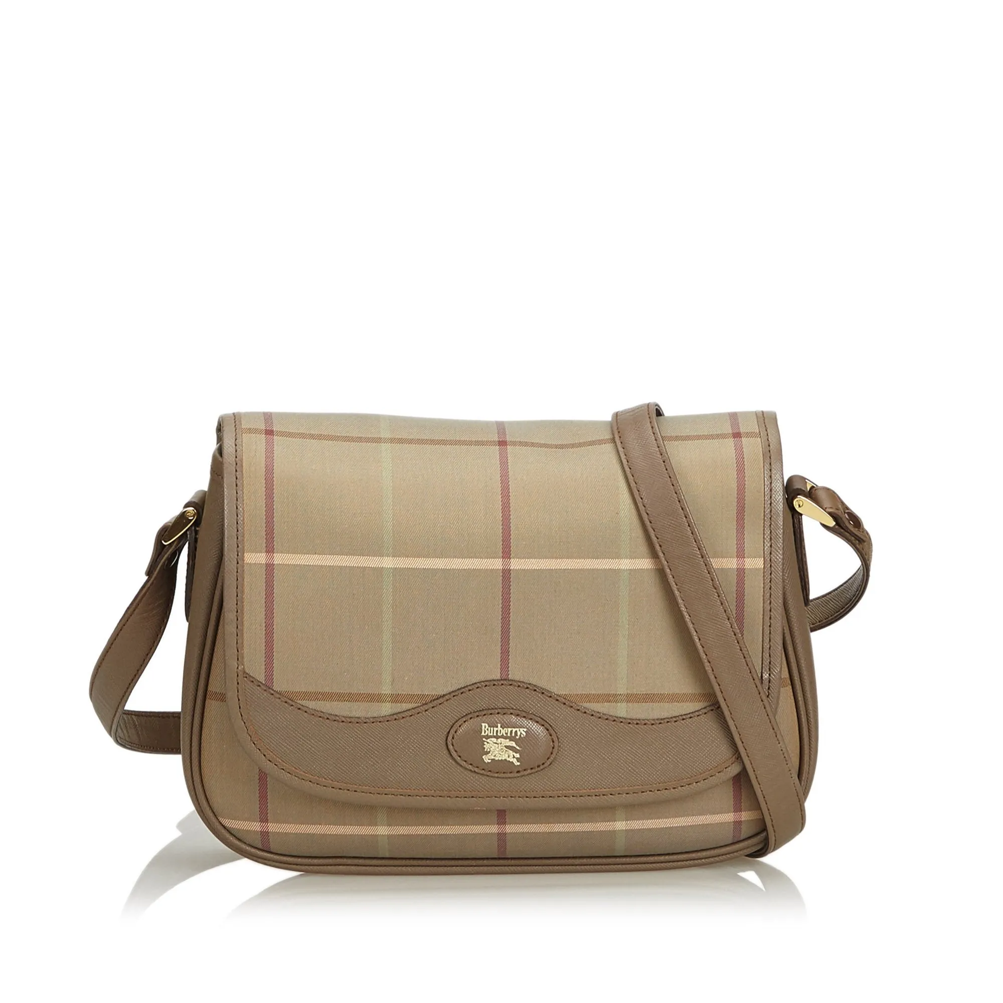 Burberry Brown Beige Jacquard Fabric Crossbody Bag UNITED KINGDOM