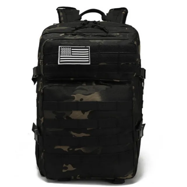 Camo Large Hiking Waterproof Rucksack Bag molle Patch Tactical Backpack