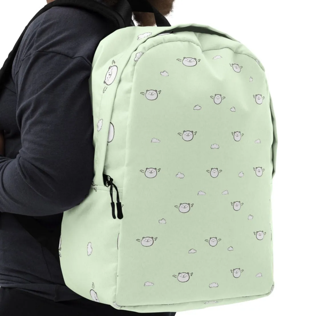 Cat Angel Minimalist Backpack