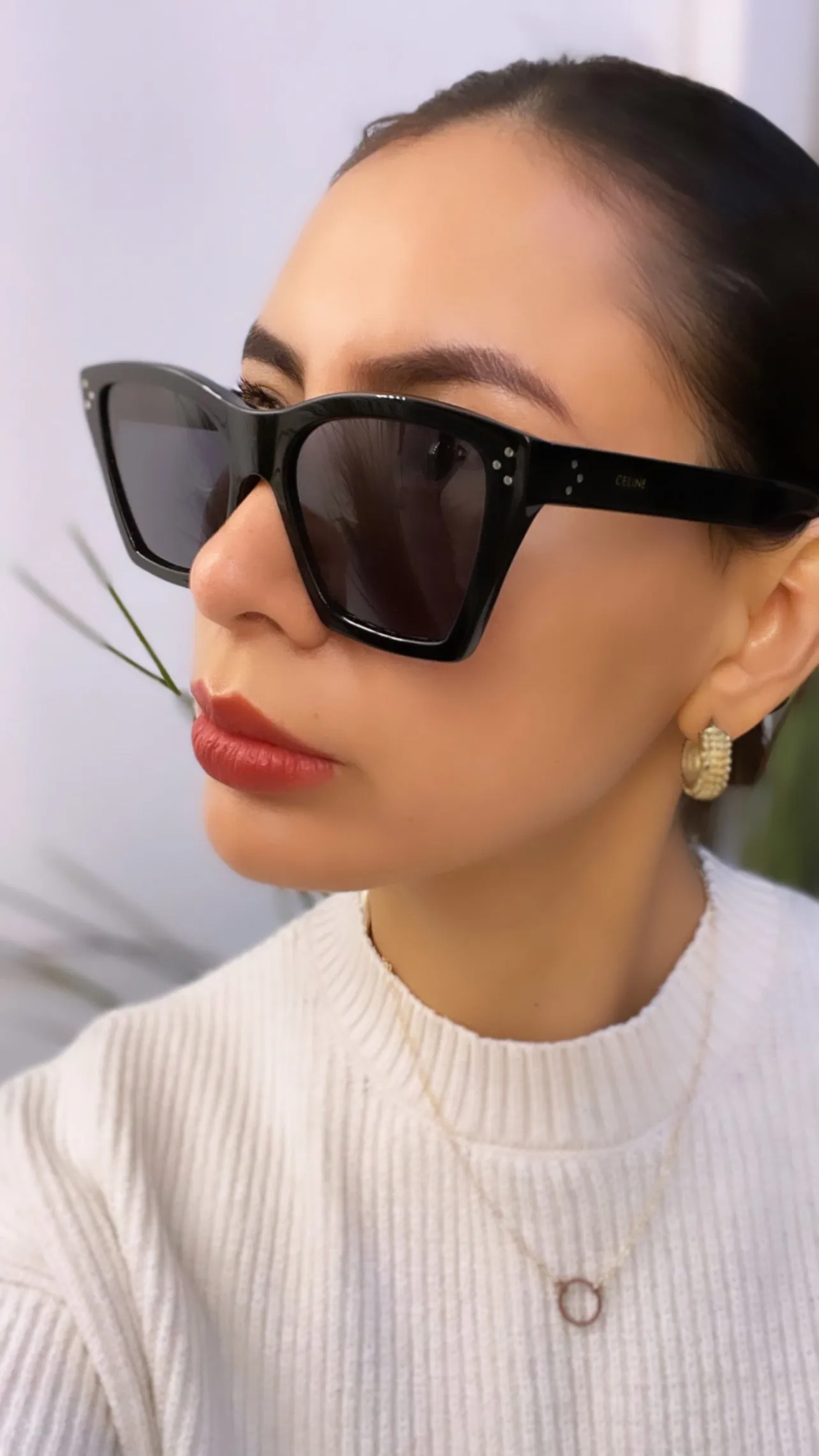 Celine Black Cat Eye Sunglasses