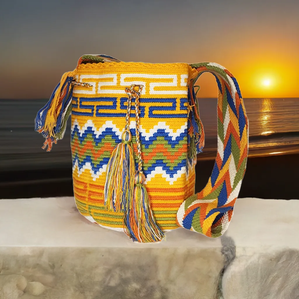 Claire Large Handmade Crochet Wayuu Mochila Bag