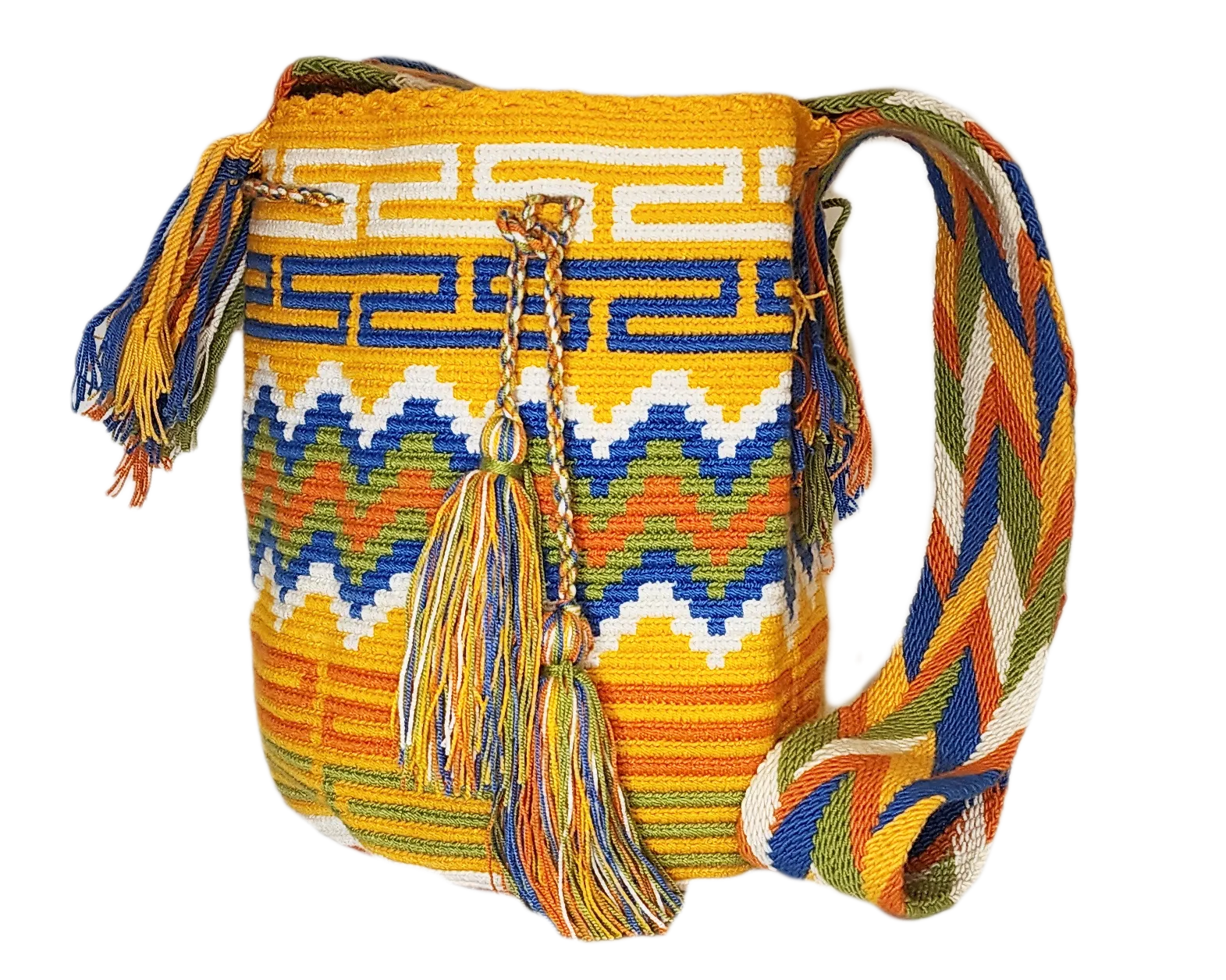 Claire Large Handmade Crochet Wayuu Mochila Bag