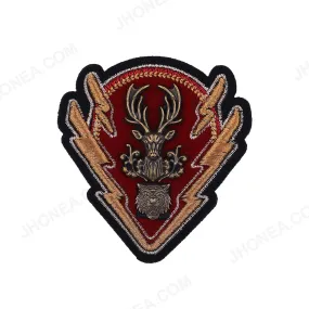 Classic Metal Hardware Studded Embroidery Badge Patch