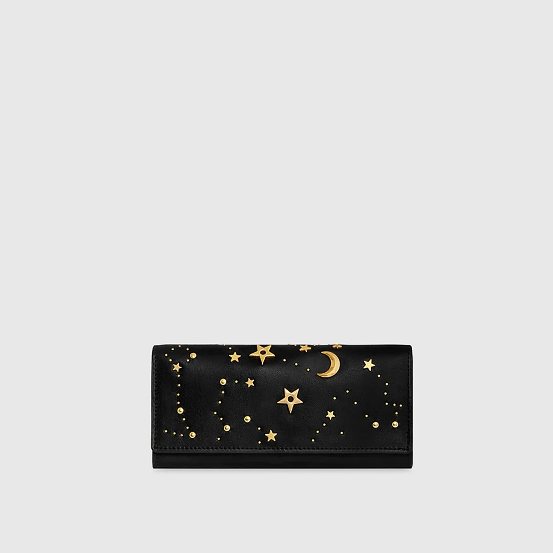 Continental Wallet With Celestial Studs