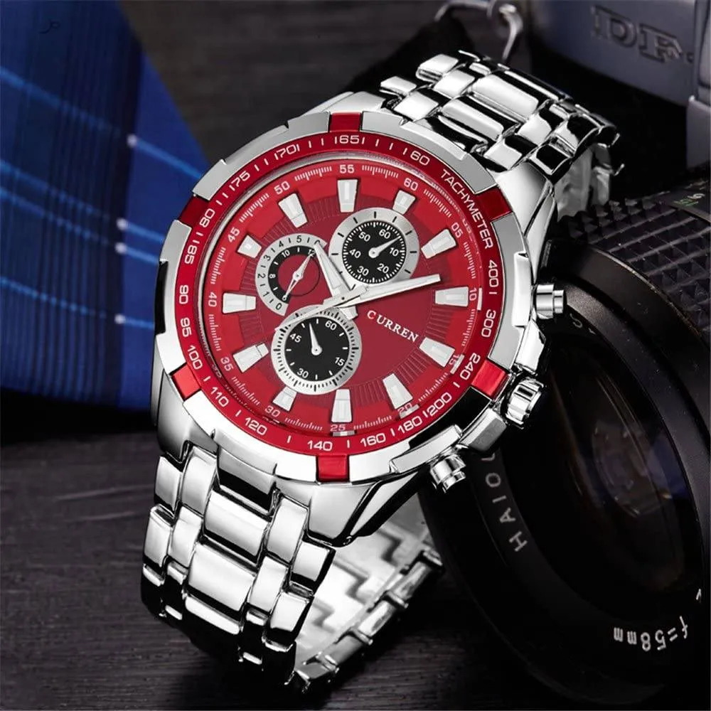 CRNXPro™ Men's Stainless Steel Quartz Waterproof Wristwatch