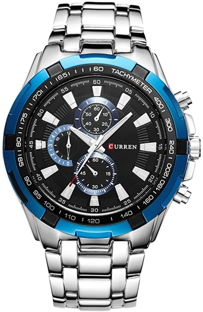 CRNXPro™ Men's Stainless Steel Quartz Waterproof Wristwatch