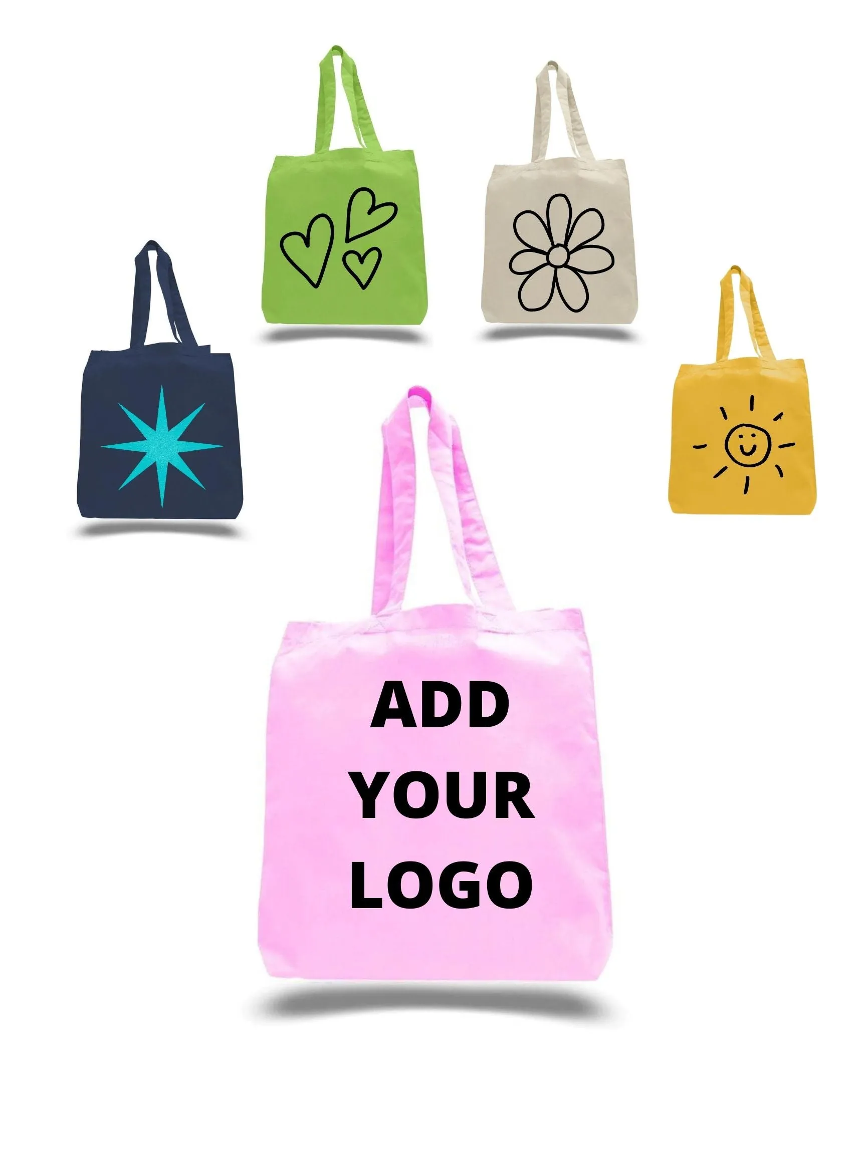 Custom Economical Cotton Tote Bag W/Bottom-Gusset