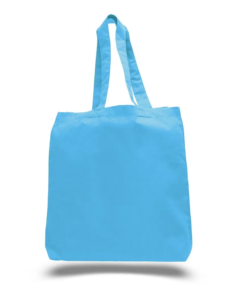 Custom Economical Cotton Tote Bag W/Bottom-Gusset