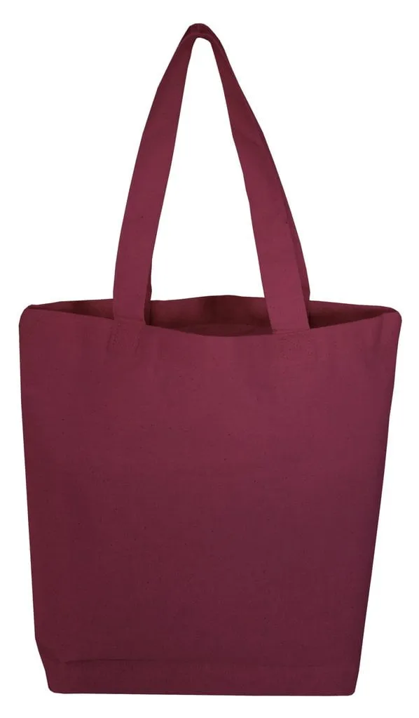 Custom Economical Cotton Tote Bag W/Bottom-Gusset