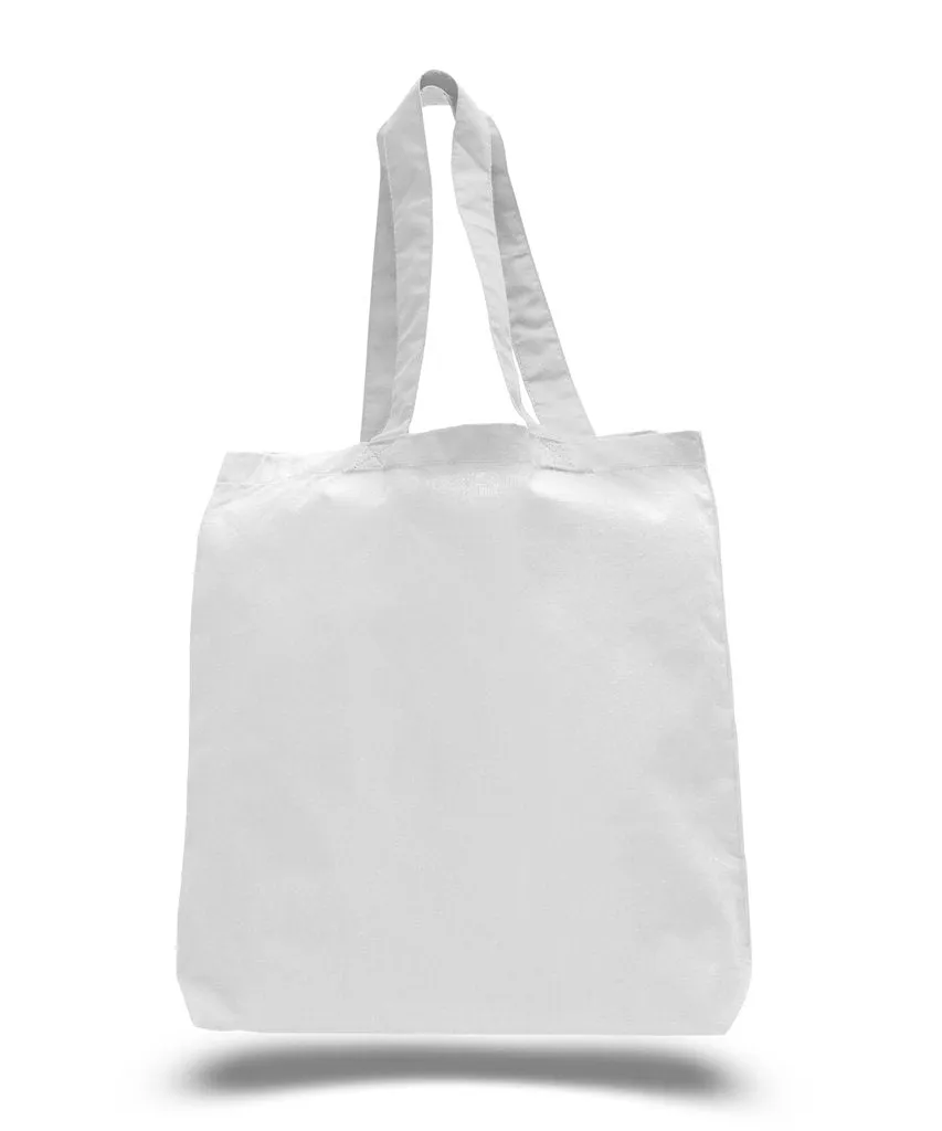 Custom Economical Cotton Tote Bag W/Bottom-Gusset