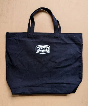 Dave's New York Patch Canvas Tote - Black