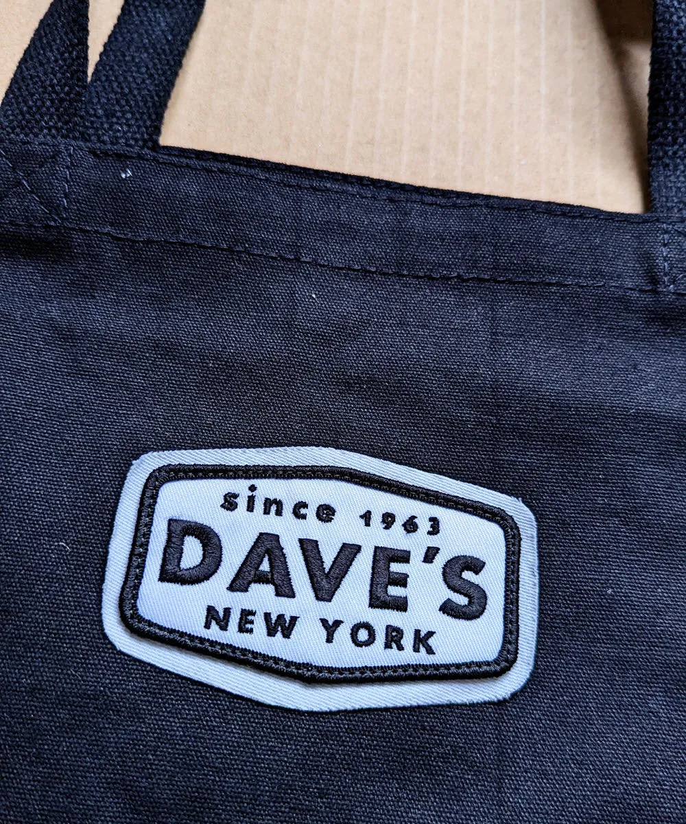 Dave's New York Patch Canvas Tote - Black