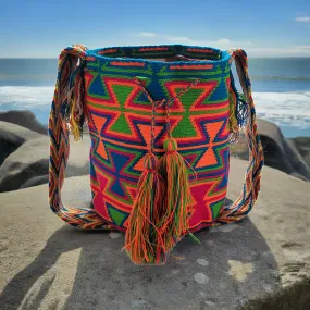 Delilah Large Handmade Crochet Wayuu Mochila Bag