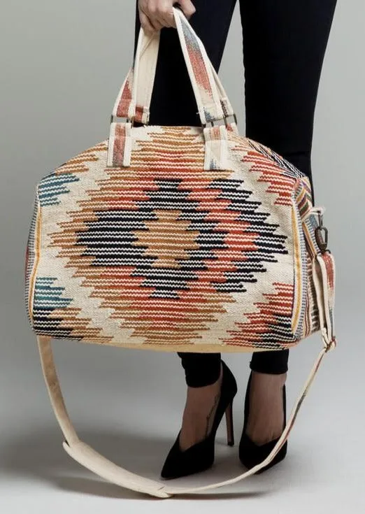 Desert Rose Aztec Weekender Travel Tote Bag