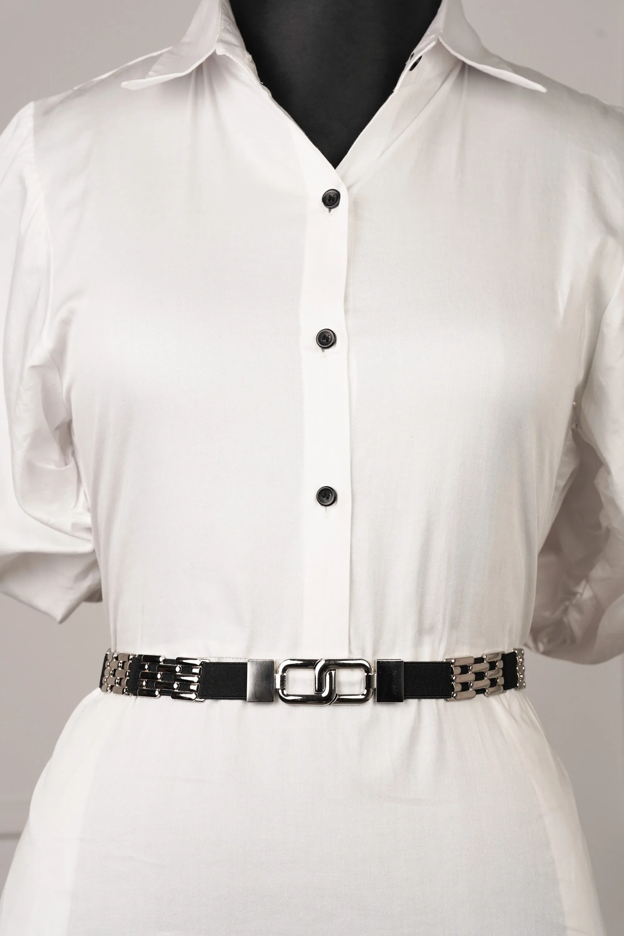 Elasticated Belt With Brick Pattern