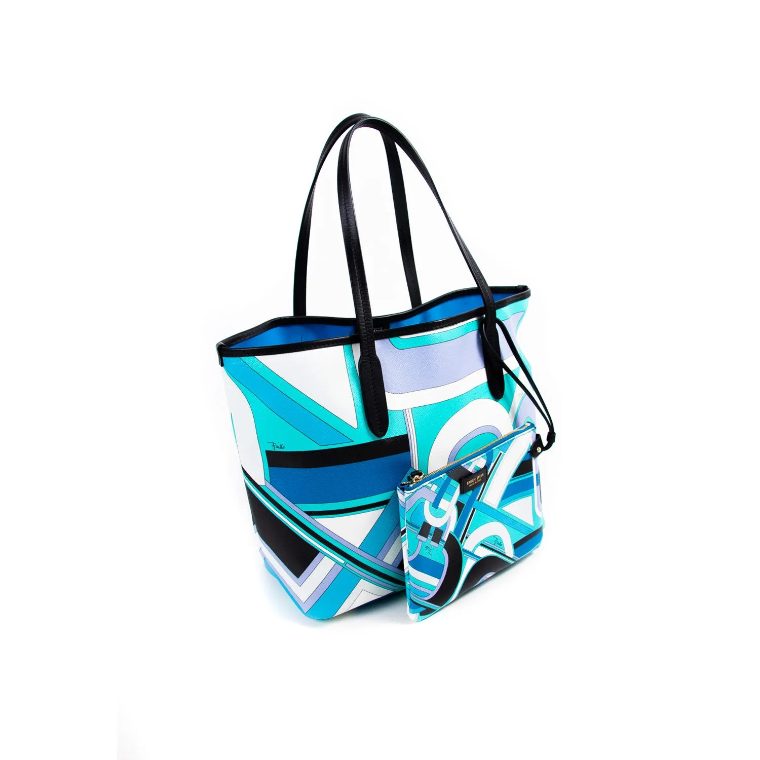 Emilio Pucci Leather Trim Tote Bag