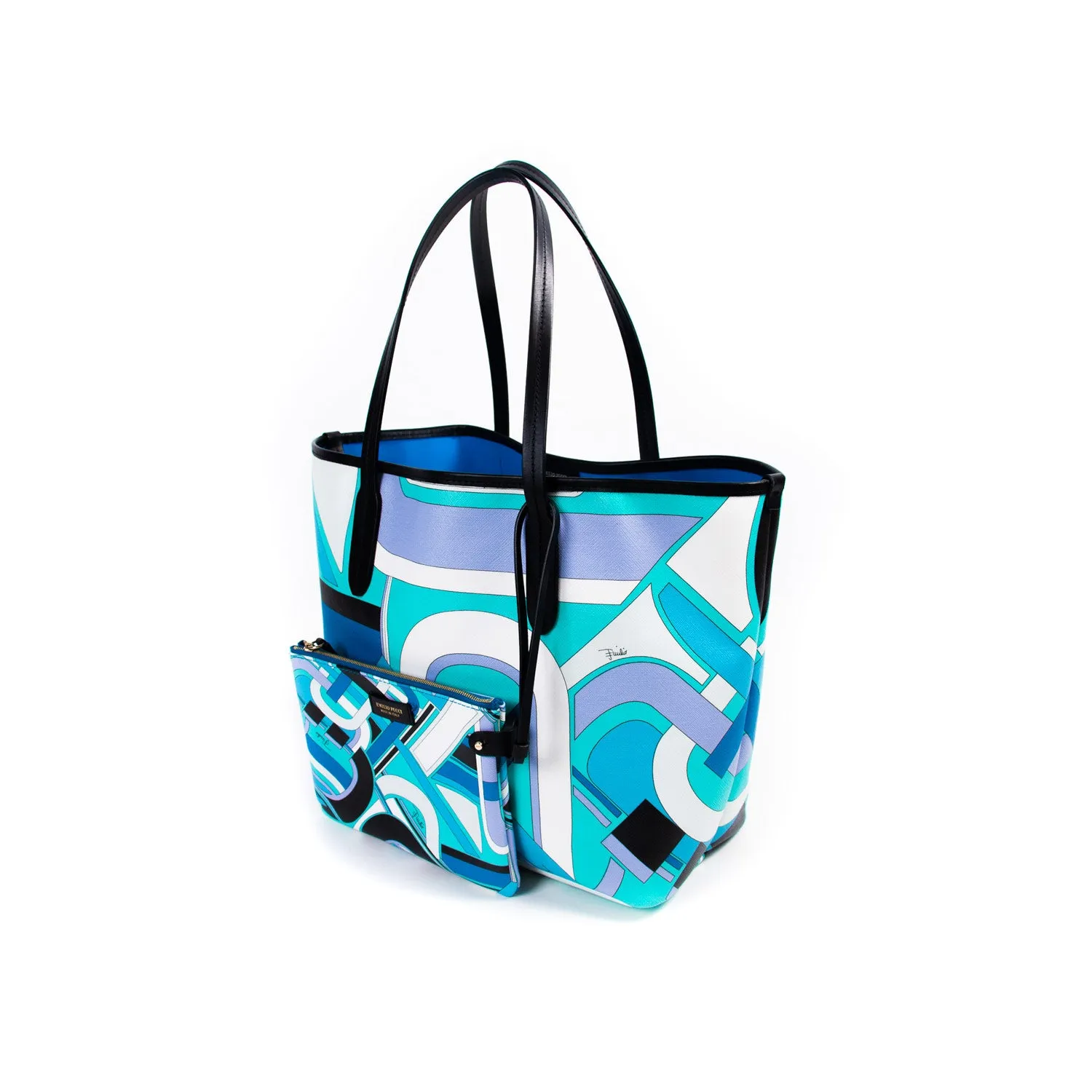 Emilio Pucci Leather Trim Tote Bag