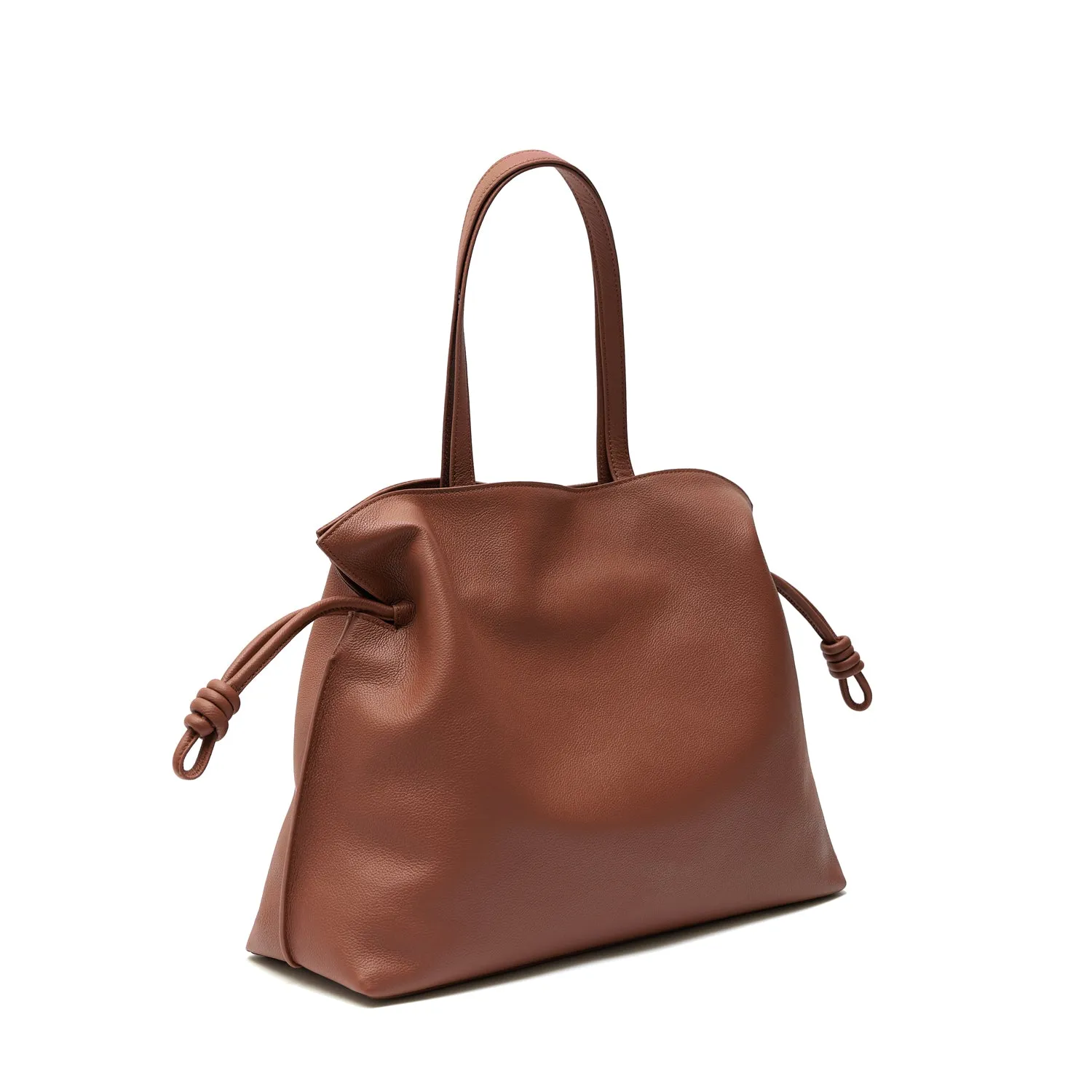 Emma Large Leather Tote Bag, Nutshell