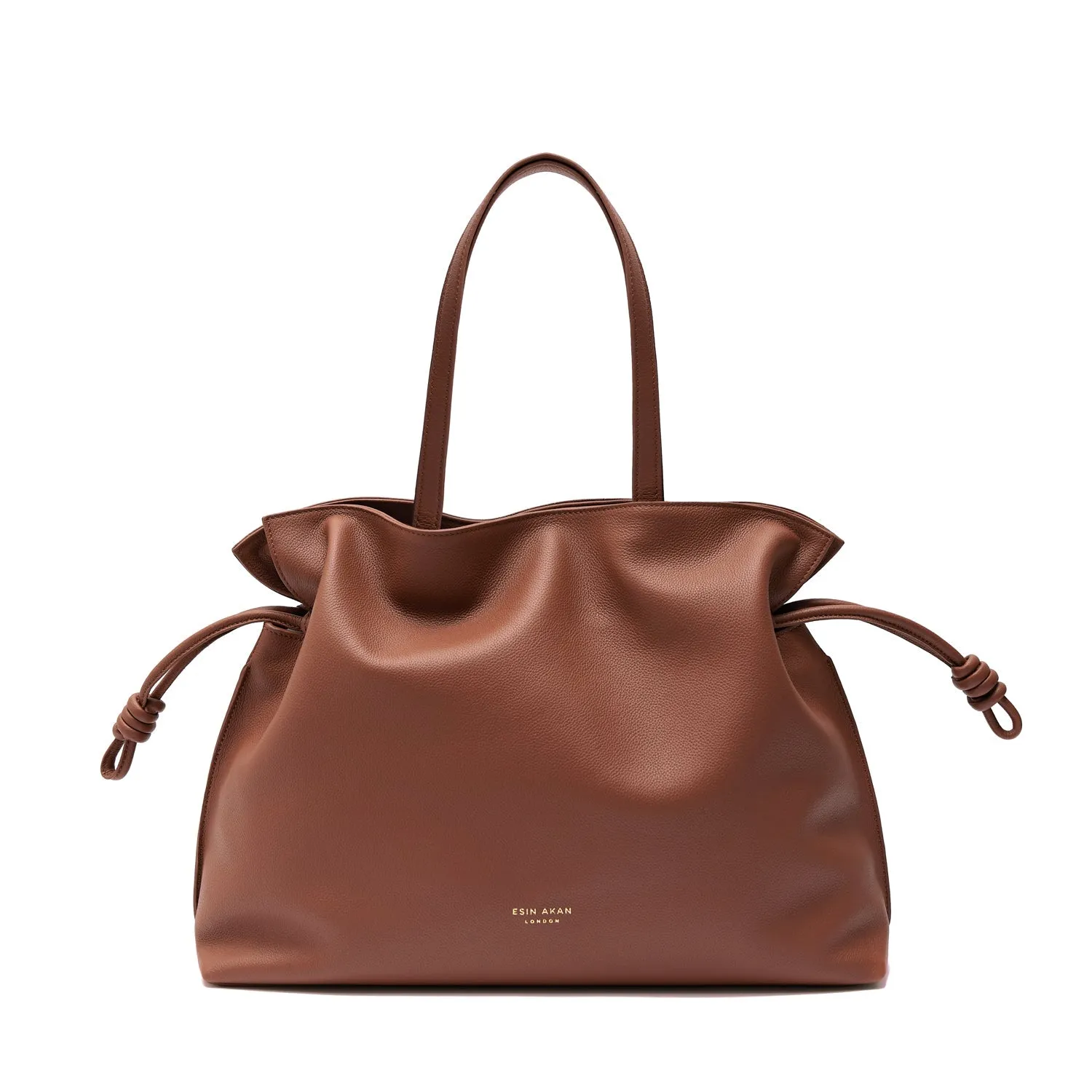 Emma Large Leather Tote Bag, Nutshell