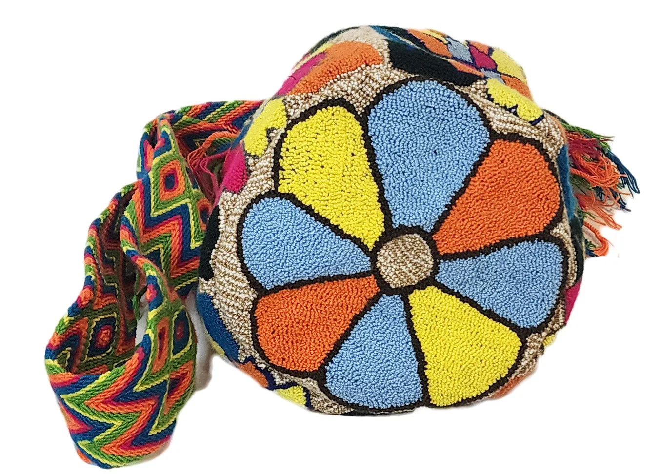 Etta Large Handmade Punch-needle Wayuu Mochila Bag