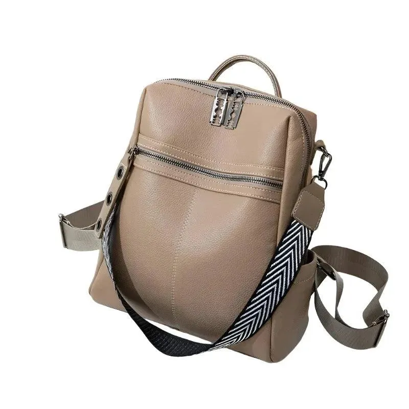 Fashion PU Leather Large School Backpack