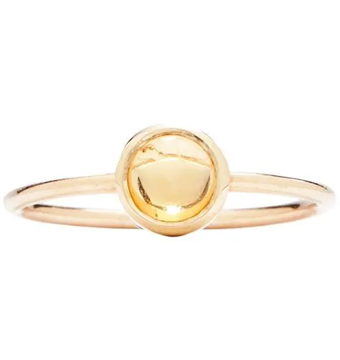 Gemstone Stacking Ring With Citrine